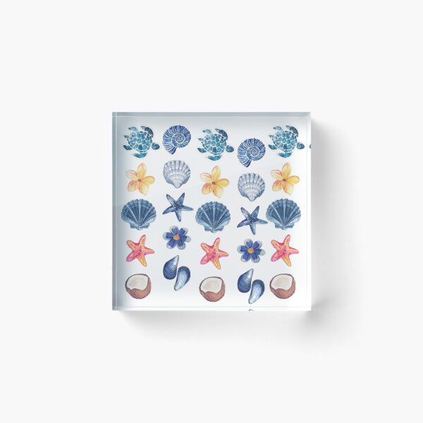 Item preview, Blue Ocean Seashells & Starfish Aesthetic Pattern designed and sold by LunaVales.