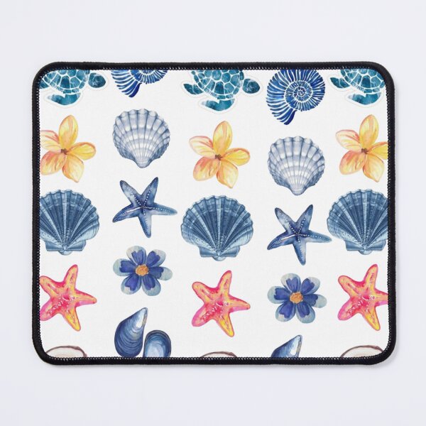 Item preview, Blue Ocean Seashells & Starfish Aesthetic Pattern designed and sold by LunaVales.