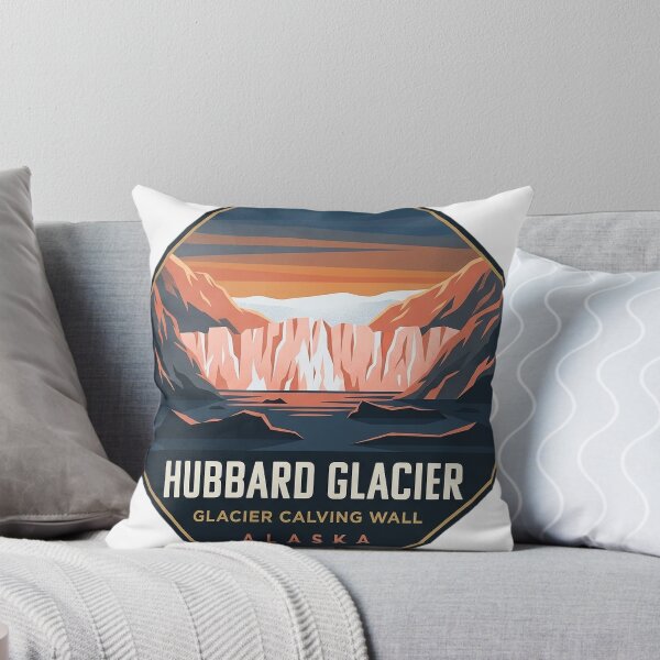 Item preview, Hubbard Glacier Alpenglow Alaska Octagon Adventure Sticker designed and sold by DetourDgn.