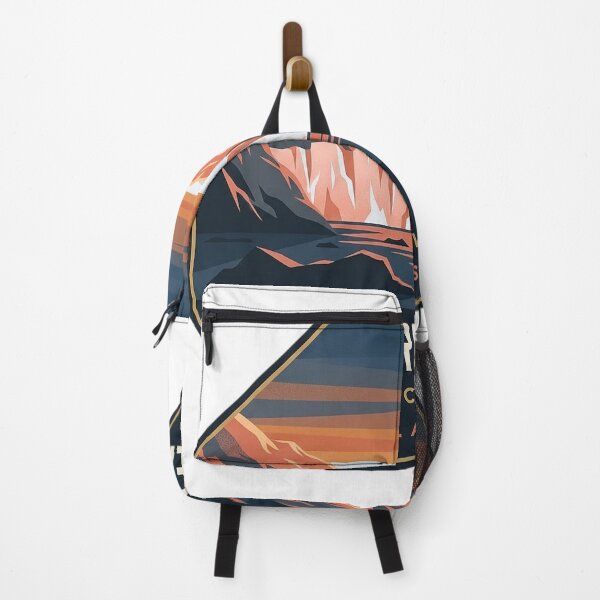 Item preview, Hubbard Glacier Alpenglow Alaska Octagon Adventure Sticker designed and sold by DetourDgn.