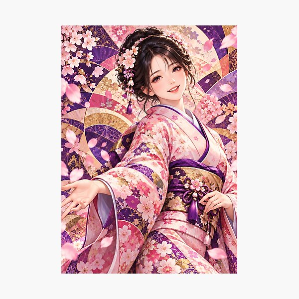 Item preview, Sakura Kaleidoscope — Cherry Blossom Kimono Beauty designed and sold by SEIMEI2025.