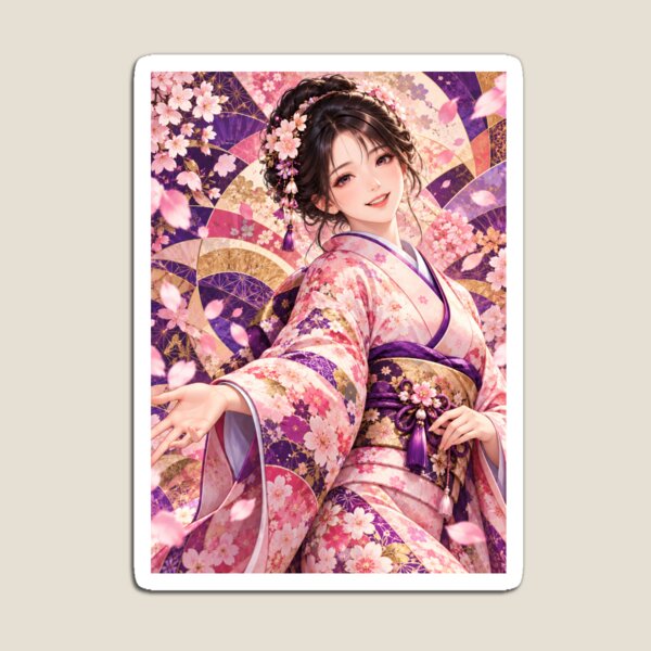 Item preview, Sakura Kaleidoscope — Cherry Blossom Kimono Beauty designed and sold by SEIMEI2025.