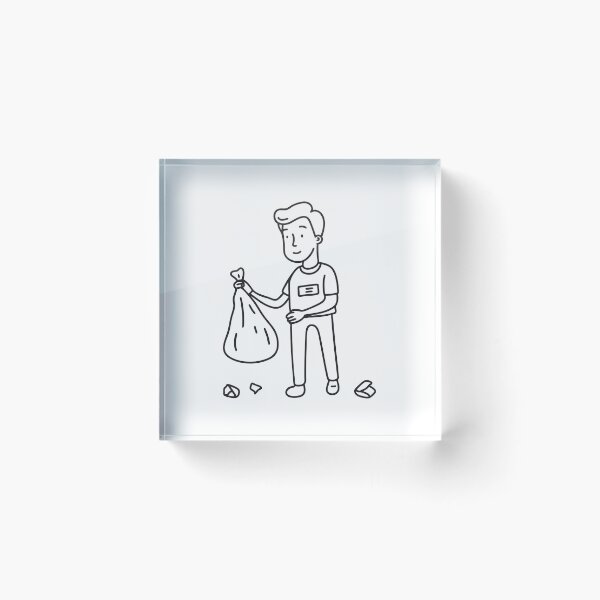 Item preview, A volunteer cleaning up trash along a roadside designed and sold by rasagamastore.