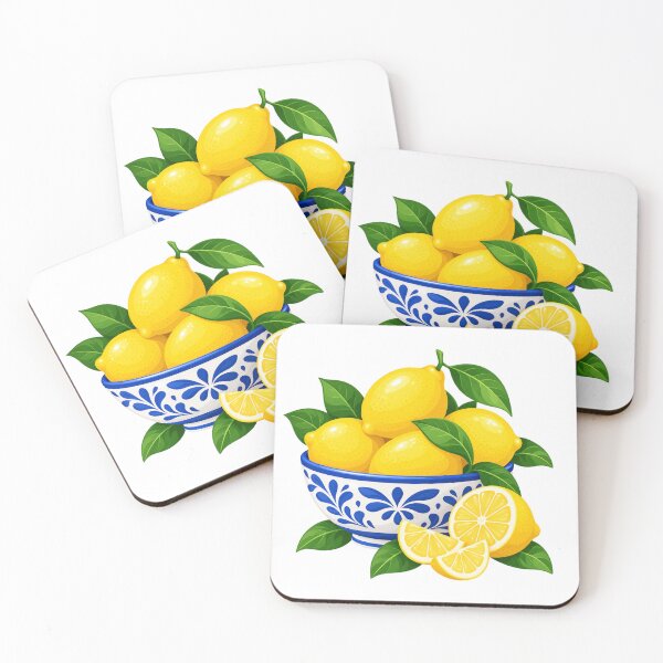 Item preview, Lemons in Bowl with Slices and Leaves designed and sold by Myra365Art.
