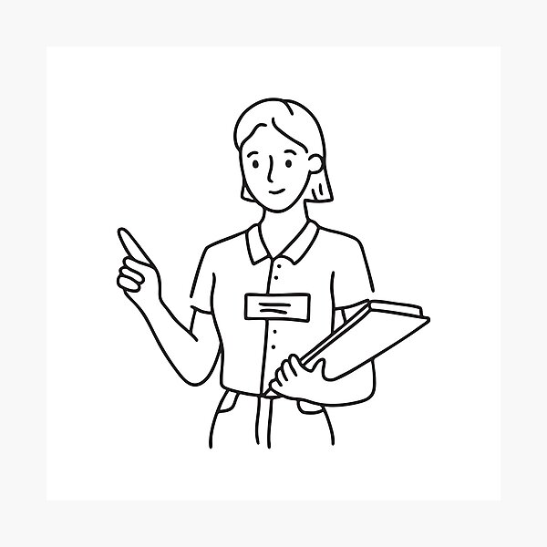 Item preview, A volunteer guiding visitors at an event designed and sold by rasagamastore.