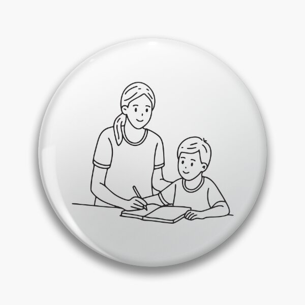 Item preview, A volunteer helping children with schoolwork designed and sold by rasagamastore.
