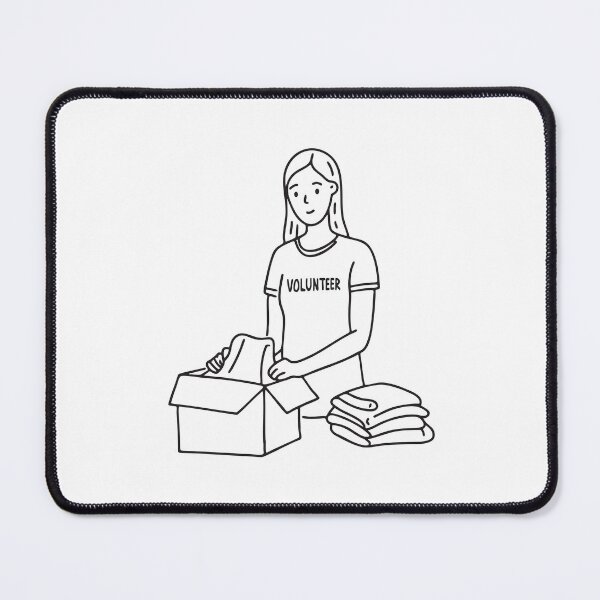 Item preview, A volunteer organizing donated clothes designed and sold by rasagamastore.