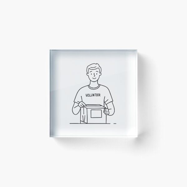 Item preview, A volunteer packing supplies in a donation center designed and sold by rasagamastore.