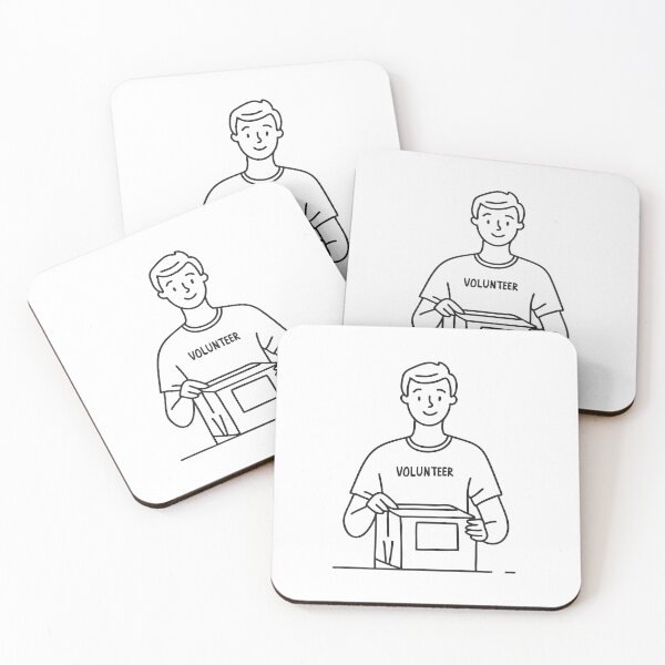 Item preview, A volunteer packing supplies in a donation center designed and sold by rasagamastore.