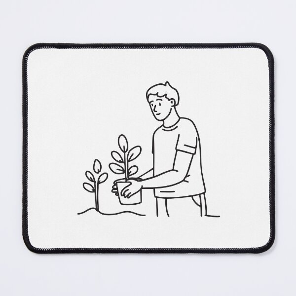 Item preview, A volunteer planting trees in a public park designed and sold by rasagamastore.