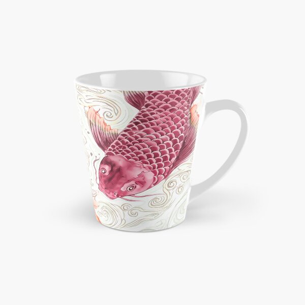 Item preview, Red Yin Yang Koi Fish Watercolor Chinoiserie designed and sold by Fani*.