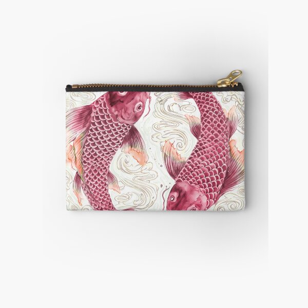 Item preview, Red Yin Yang Koi Fish Watercolor Chinoiserie designed and sold by Fani*.
