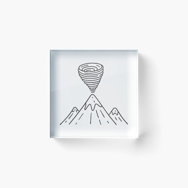 Item preview, A vortex swirling above a mountain peak designed and sold by rasagamastore.
