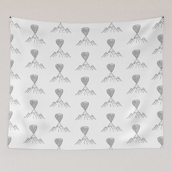 Item preview, A vortex swirling above a mountain peak designed and sold by rasagamastore.