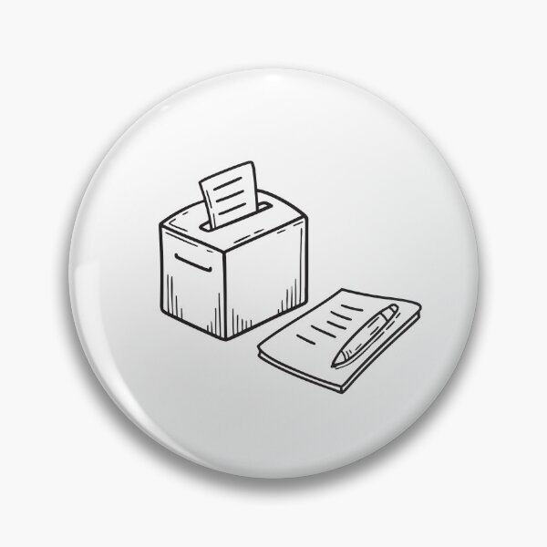 Item preview, A vote box beside a pen and ballot sheet designed and sold by rasagamastore.