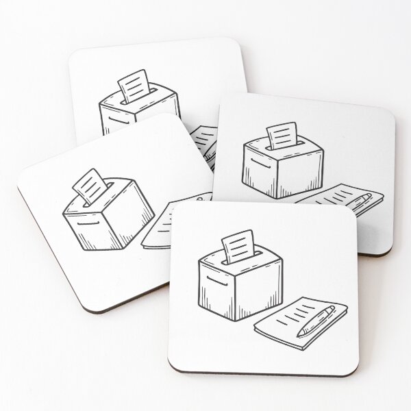 Item preview, A vote box beside a pen and ballot sheet designed and sold by rasagamastore.