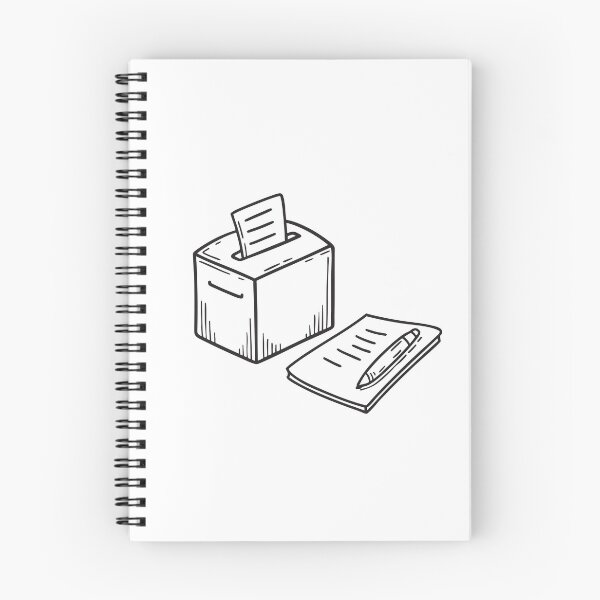 Item preview, A vote box beside a pen and ballot sheet designed and sold by rasagamastore.
