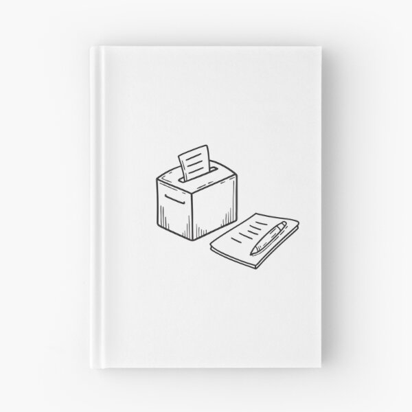 Item preview, A vote box beside a pen and ballot sheet designed and sold by rasagamastore.