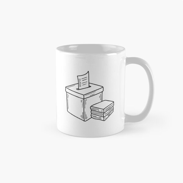 Item preview, A vote box beside a stack of papers designed and sold by rasagamastore.
