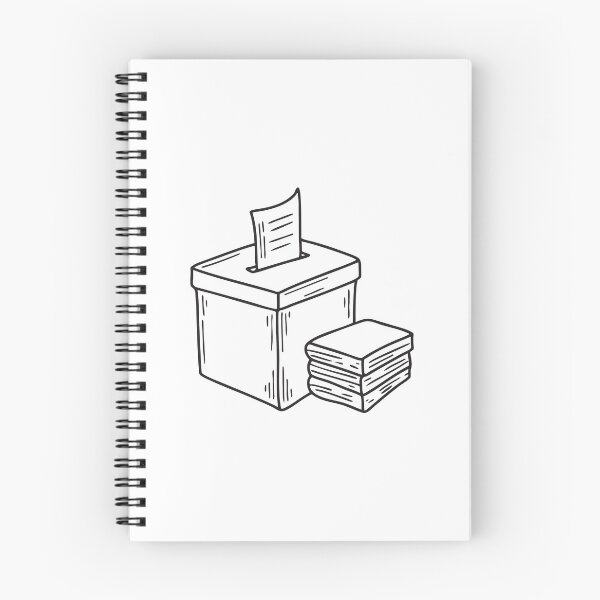 Item preview, A vote box beside a stack of papers designed and sold by rasagamastore.