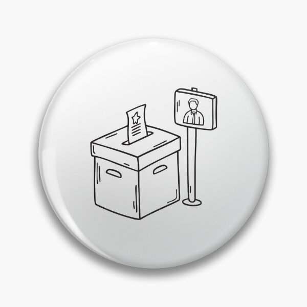 Item preview, A vote box beside a voter ID sign designed and sold by rasagamastore.
