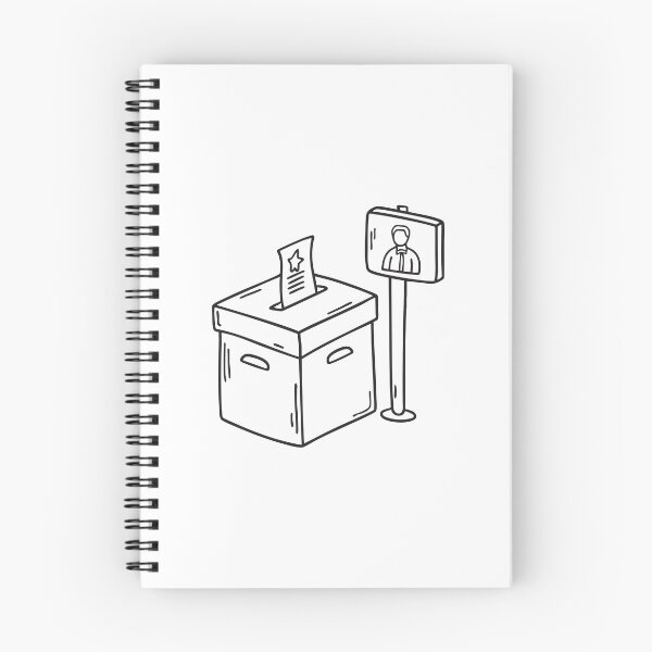Item preview, A vote box beside a voter ID sign designed and sold by rasagamastore.