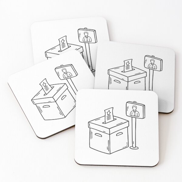 Item preview, A vote box beside a voter ID sign designed and sold by rasagamastore.