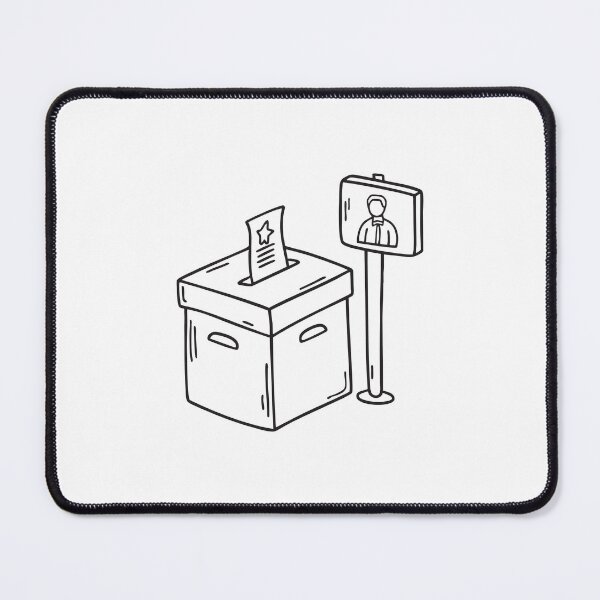 Item preview, A vote box beside a voter ID sign designed and sold by rasagamastore.