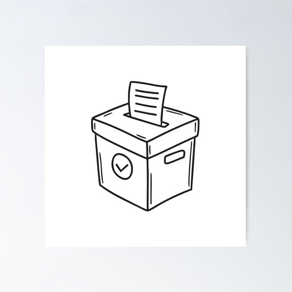 Item preview, A vote box placed on a table designed and sold by rasagamastore.