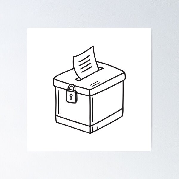 Item preview, A vote box with a lock on the front designed and sold by rasagamastore.