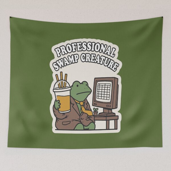 Item preview, Professional Swamp Creature Frog Office Humor designed and sold by KungPowUnicorn.