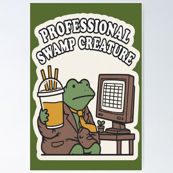 Item preview, Professional Swamp Creature Frog Office Humor designed and sold by KungPowUnicorn.