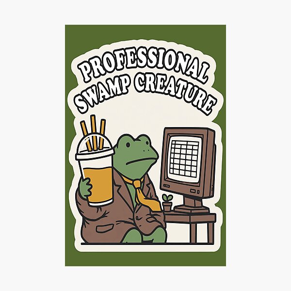 Item preview, Professional Swamp Creature Frog Office Humor designed and sold by KungPowUnicorn.