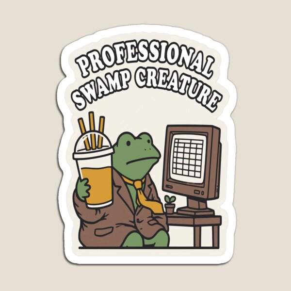 Item preview, Professional Swamp Creature Frog Office Humor designed and sold by KungPowUnicorn.