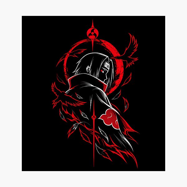 Item preview, Itachi Uchiha Akatsuki Crows Red Black designed and sold by QubekShop.