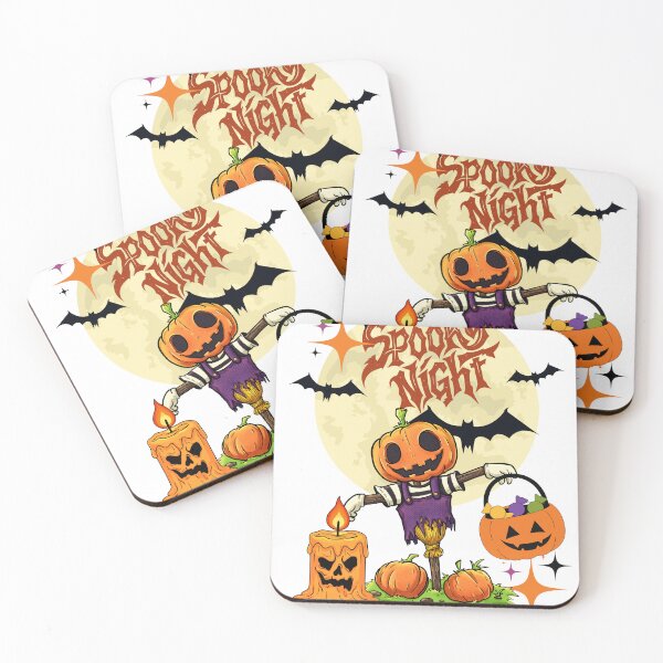 Item preview, Retro Spooky Night Pumpkin Scarecrow Halloween designed and sold by IvonneDesigns.