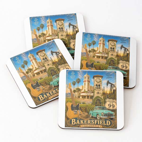 Item preview, Bakersfield, California — Vintage Style Travel Poster designed and sold by Russell Thorne.