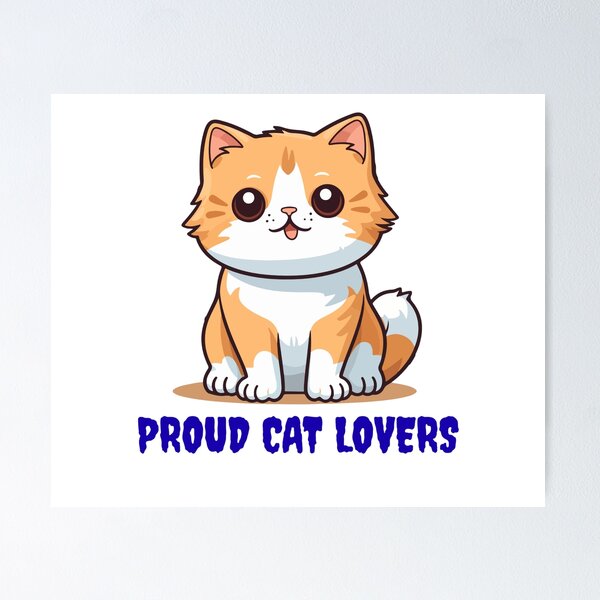 Item preview, Proud Cat Lover - Cute Cat Mom Dad Design designed and sold by walbayzon.