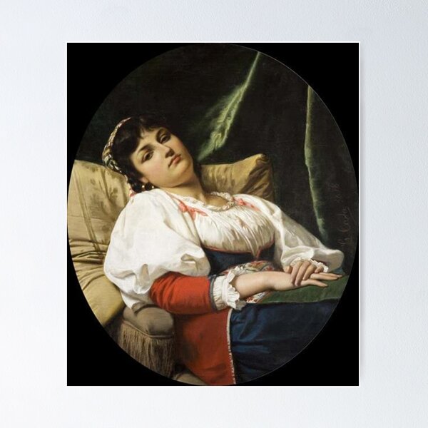 Item preview, Young Girl on the Armchair designed and sold by SharonTheFirst.