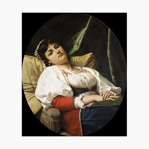 Item preview, Young Girl on the Armchair designed and sold by SharonTheFirst.