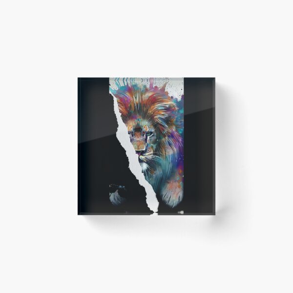 Item preview, Psychedelic Abstract Lion Rip Effect Art designed and sold by FrequencyV.