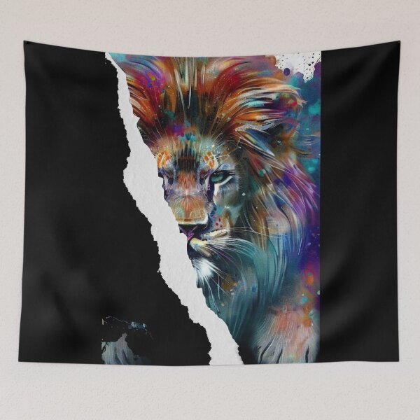 Item preview, Psychedelic Abstract Lion Rip Effect Art designed and sold by FrequencyV.