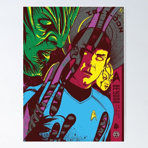 Item preview, Starfleet Sci-Fi Space Exploration: Retro USS Enterprise Silhouette and Live Long and Prosper Fan Art designed and sold by benja-08.