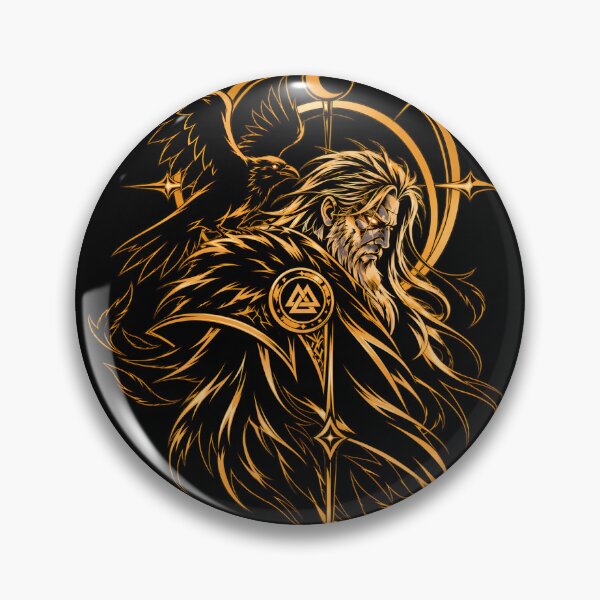 Item preview, Odin Norse God Raven Viking Mythology designed and sold by QubekShop.