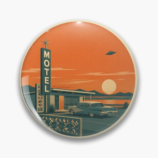 Item preview, Retro UFO – Sunset Motel designed and sold by mellow-koko.