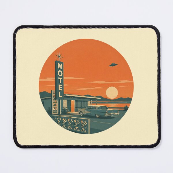 Item preview, Retro UFO – Sunset Motel designed and sold by mellow-koko.
