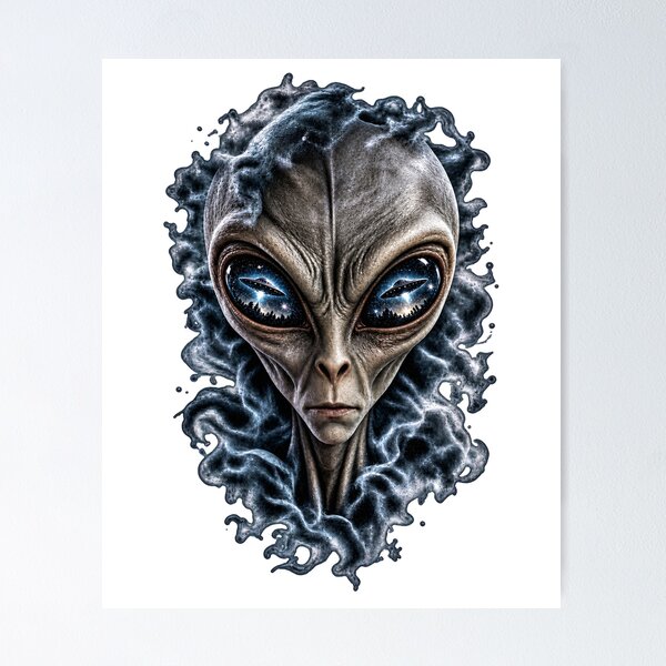 Item preview, Alien Head T-Shirt | Retro UFO Extraterrestrial Graphic Tee designed and sold by OFF-CTR.