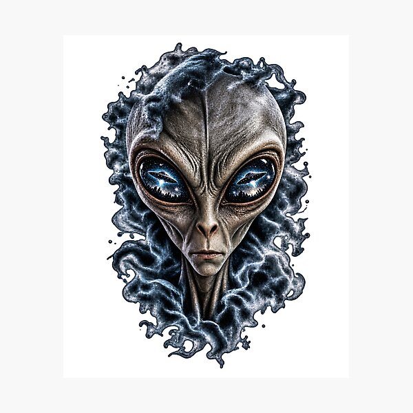 Item preview, Alien Head T-Shirt | Retro UFO Extraterrestrial Graphic Tee designed and sold by OFF-CTR.