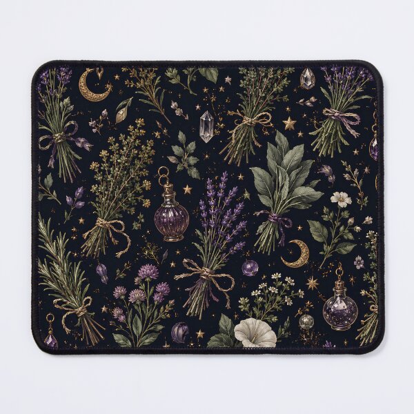 Item preview, Celestial Herb Garden – Witchy Botanical Apothecary Pattern designed and sold by LunarRavenWolf.