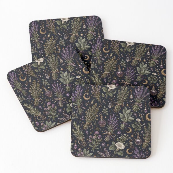 Item preview, Celestial Herb Garden – Witchy Botanical Apothecary Pattern designed and sold by LunarRavenWolf.